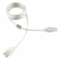 Кабель удлинитель USB2.0 Pro Cablexpert CCF-USB2-AMAF-TR-15, AM/AF, 4,5м, экран, феррит. кольцо, про