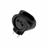 Тройник Rexant 3гн. б/з 6А 1500W, 3T (в индив. уп.) черный