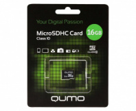 Карта памяти Qumo 16GB microSDHC Class10 без адаптера SD
