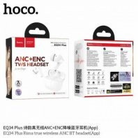 Гарнитура Bluetooth Hoco EQ34 Plus ANC App TWS белый (для iOS/Android) беспроводная с боксом