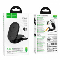 Беспроводное з/у Hoco CQ23 Pole 3-in-1 magnetic 15W (черный, в коробочке)