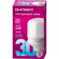Лампа светодиодная Онлайт Т80-30-230-865-Е27 высокомощная колокол