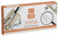 Лупа увеличительная d6см, 5-ти кратное увелич., пластик
