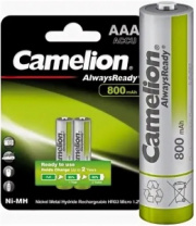 Аккумулятор Camelion AlweysReady HR03/AAA 800mAh Ni-Mh 2BL 1.2B