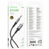 Кабель аудио AUX-Lightning Borofone BL24 Jack 3.5mm 1м тканевый серый
