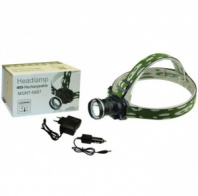 Фонарь налобный BL-6807-XPE Zoom (1светодиод) аккумулятор, зарядка от сети+авто