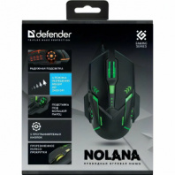 Мышь игровая проводная Defender Nolana GM-044 черная