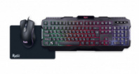 Игровой набор Smartbuy Rush Shotgun SBC-307728g-k (клавиатура LED+мышка+коврик) черный