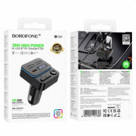 FM-модулятор Borofone BC60 Bluetooth 20W 2USB/Type-C (черный)
