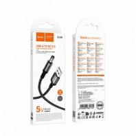 Кабель USB - DC5.5 5V Hoco X129 (черный) 1м
