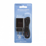 Сетевое з/у Borofone BA20A 1USB 2.1А + с кабелем Micro (черный)