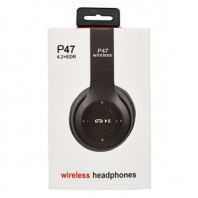 Гарнитура Bluetooth накладные P47 (для iOS/Android) слот TF, AUX, з/у micro USB чёрный, в коробочке