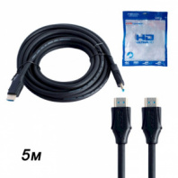 Кабель HDMI/HDMI 4K 2.0V H220 резиновый черный 5м