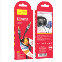 Кабель аудио AUX Hoco UPA22 Silicone  jack3,5mm(m) 1m черный