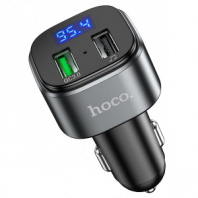 FM модулятор Hoco E67 Bluetooth 2USB, LED дисплей цвет чёрный, в коробочке 