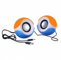 Акустическая система 2.0 Energy Power E-1023/D-06А, синий/оранжевый, 3.0 W*2