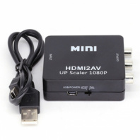 Переходник - конвертер из HDMI в AV 1080p (HDMI2AV), черный