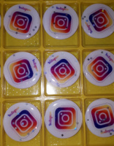 PopSocket для телефона круглый Instagram белый (в пакете)