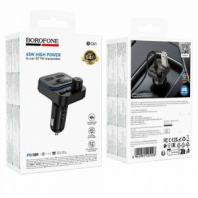 FM-модулятор Borofone BC61 PD20W+QC3.0 Bluetooth (черный)