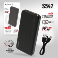 Power Bank Deespi DP01Q, 10000mAh, 22.5W+PD 20W черный