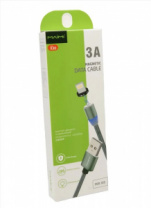USB кабель Maimi X30 Lightning 3A 1m магнитный графит