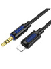 Кабель аудио AUX-Lightning Borofone BL20 Jack 3.5mm 1м черный