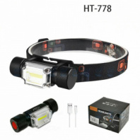 Фонарь налобный HT-778 аккумулятор, кабель MicroUSB