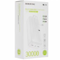 Power Bank Borofone BJ57B 30 000mAh 22.5W+PD20W Micro/Type-C/Type-C/2USB (белый)