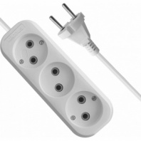 Сетевой удлинитель Kronus KRS-04-0002 10 метров, 3 розетки 10А 2200W, белый 