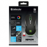 Мышь беспроводная Defender Demon GM-534 3200dpi, 500mAh игровая, черный