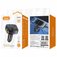FM модулятор Jokade JH051 Bluetooth 2*USB+Type-C PD цвет чёрный, в коробочке