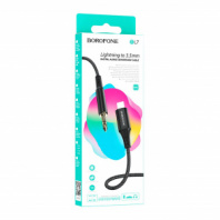 AUX кабель Borofone BL7 Lightning - Aux 3.5, 1м, черный