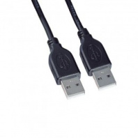 Кабель USB 2.0,  USB папа - USB папа, черный 1м