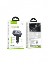 Разветвитель прикуривателя Hoco Z65A 1 гнездо 2*PD45W 1USB, серебро