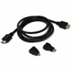 Кабeль HDMI в блистере 3 в 1: HDMI, HDMI Mini, HDMI Micro (1,5 метра)