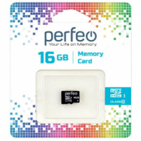 Карта памяти Perfeo 16GB microSDHC UHS-I без адаптера SD