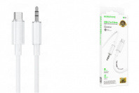 Кабель аудио AUX-Type-C Borofone BL21 Jack 3.5mm 1м белый
