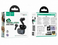 Гарнитура Bluetooth Hoco EQ27 Fun ANC+ENC+Al TWS метал. черный (для iOS/Android) беспроводная с бокс
