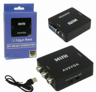 Адаптер Mini AV2VGA H128 (черный)