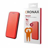 Чехол - книжка для Sam Galaxy A02S A025/M02S (2021) экокожа Cronax и TPU силикон Fashion case красны