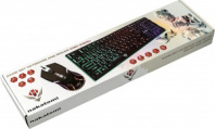 Комплект проводной Nakatomi KMG-2305U Gaming клавиатура с подсветкой+мышь проводные, черный