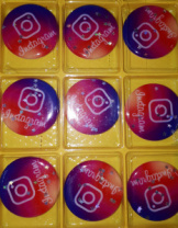PopSocket для телефона круглый Instagram красный (в пакете)