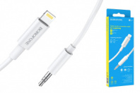 AUX кабель Borofone BL9 Lightning - Aux 3.5, 1м, белый 