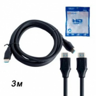 Кабель HDMI/HDMI 4K 2.0V H219 резиновый черный 3м