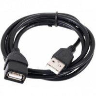 Кабель USB - удлинитель 1,5 метра черный в пакете