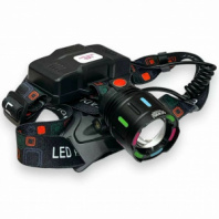 Фонарь налобный (S1330) Zoom 1светодиод + PowerBank 3*18650 аккумулятор+зарядка Type-C